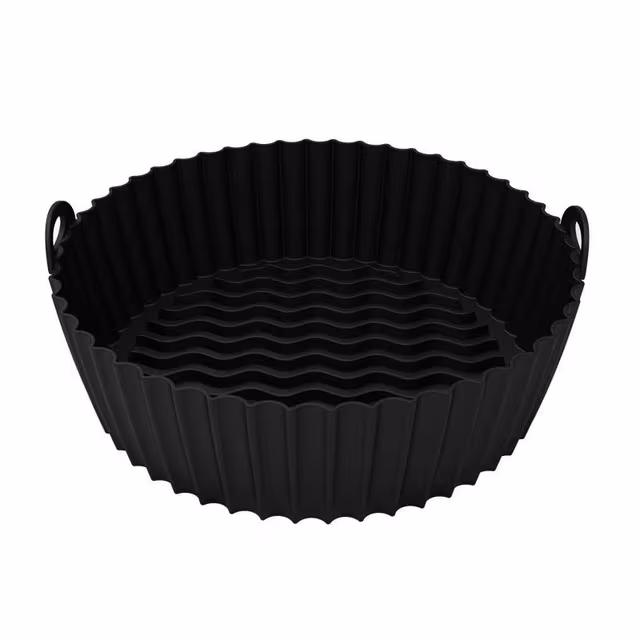 Silikonskål for Air Fryer Sort 19 cm