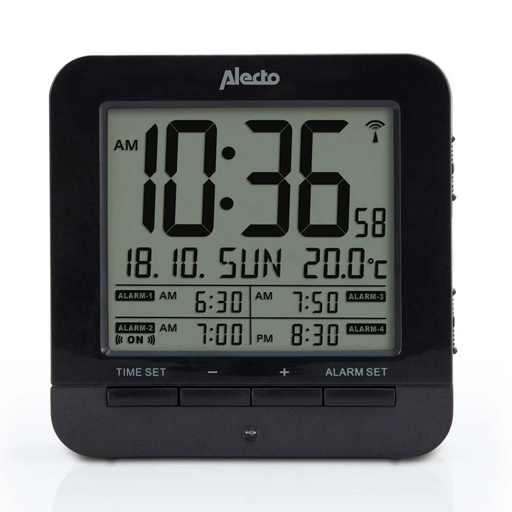 Alecto Vekkerklokke med termometer