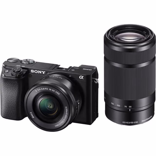 Sony A6100 Kit med 16-50mm og 55-210