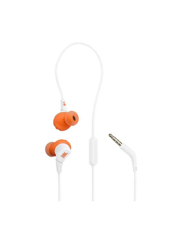 JBL Endurance Run 3 Wired In-Ear Headphones White