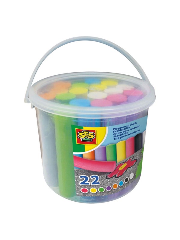 SES Creative Sidewalk Chalk Bucket 22st.