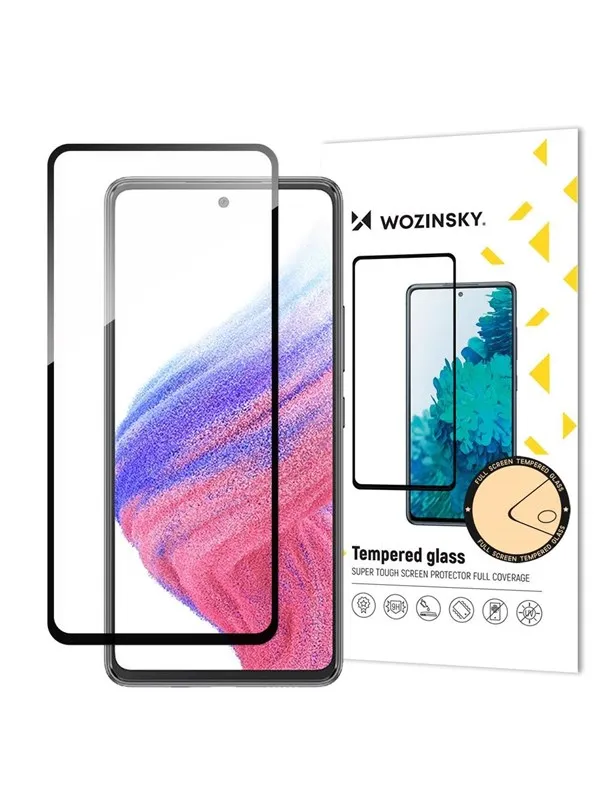 Wozinsky Full Glue herdet glass Samsung Galaxy A54 5G 9H fullskjerm herdet glass med svart ramme