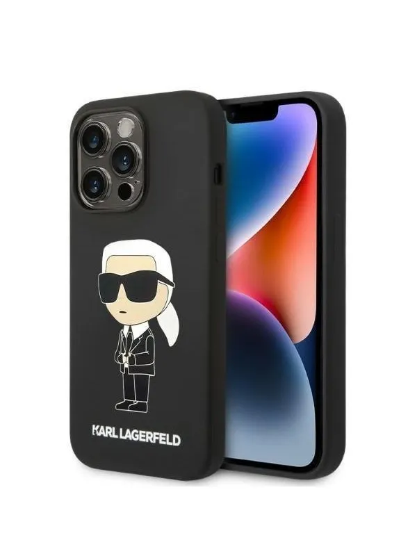 Karl Lagerfeld Silicone Ikonik case for iPhone 14 Pro - black