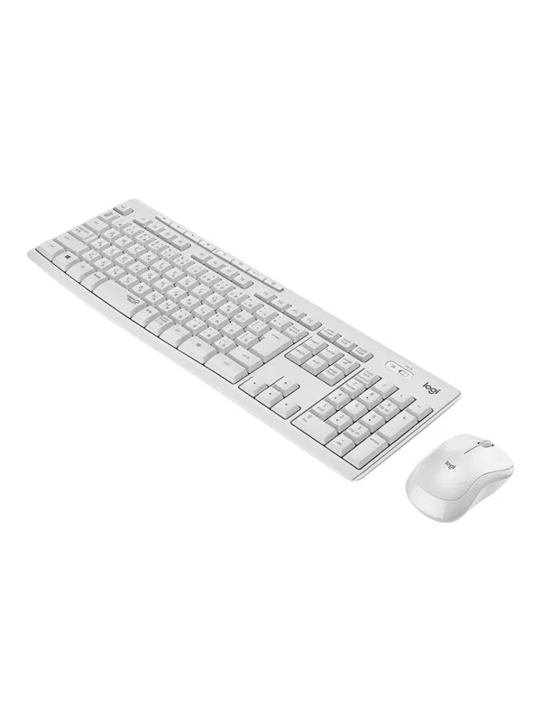 Logitech MK295 Silent - keyboard and mouse set - Hungarian - off white - Tastatur & Mussett - Ungarsk - Hvit