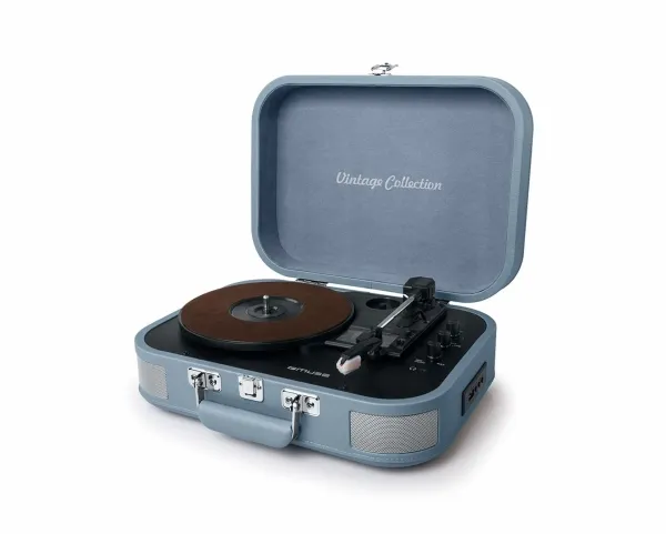 MT-201 BVB Turntable Stereo system BT USB vintage Light Blue
