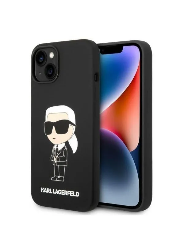 Karl Lagerfeld Silicone Ikonik case for iPhone 14 Plus - black