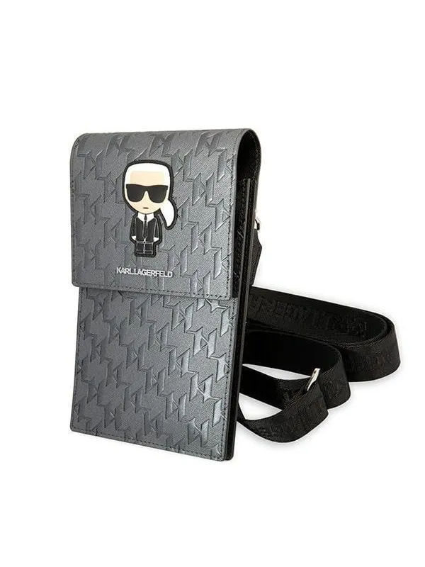 Karl Lagerfeld Ikonik Karl Monogram Patch bag - silver
