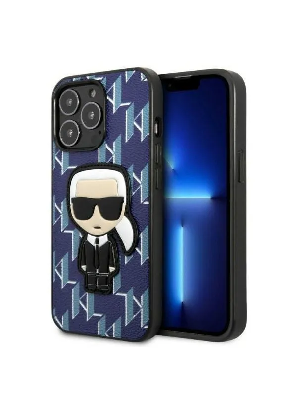 Karl Lagerfeld KLHCP13LPMNIKBL iPhone 13 Pro / 13 6.1" hardcase blue/blue Monogram Ikonik Patch