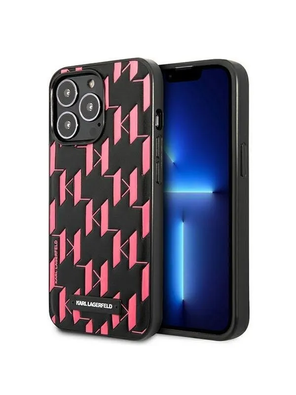Karl Lagerfeld Monogram Plaque iPhone 13 Pro / 13 6.1" Case - Pink