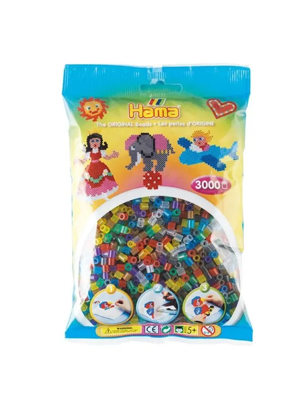 Hama Ironing Beads mix-transparent 3000 pcs