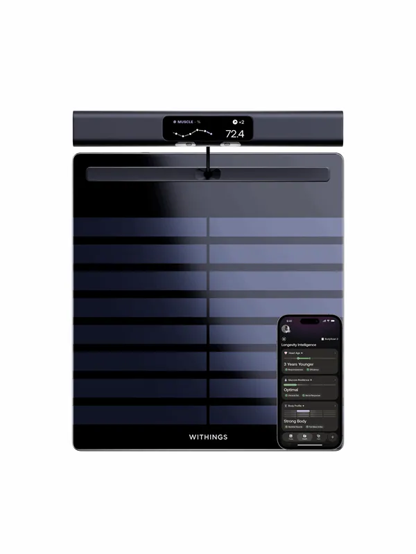 Withings Analysevekt BodyScan 2 - Black Mørk grå
