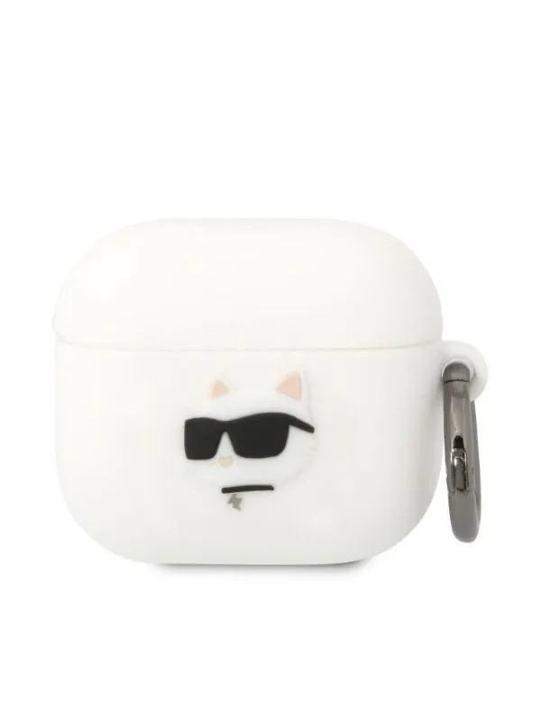 Karl Lagerfeld KLA3RUNCHH AirPods 3 cover white/white Silicone Choupette Head 3D