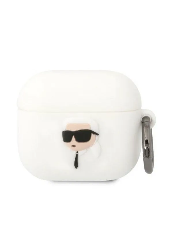 Karl Lagerfeld KLA3RUNIKH AirPods 3 cover white/white Silicone Karl Head 3D