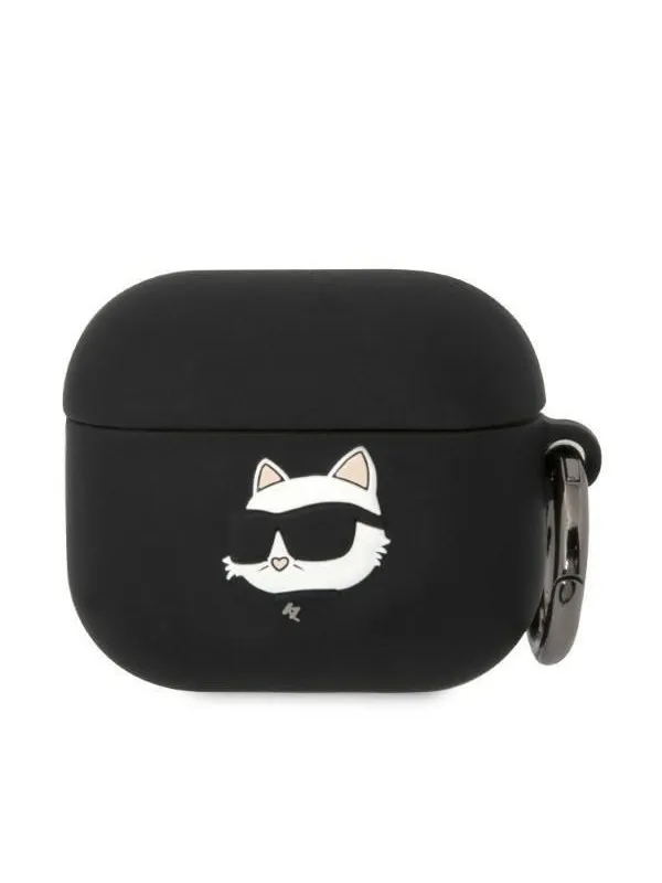 Karl Lagerfeld KLA3RUNCHK AirPods 3 cover black/black Silicone Choupette Head 3D