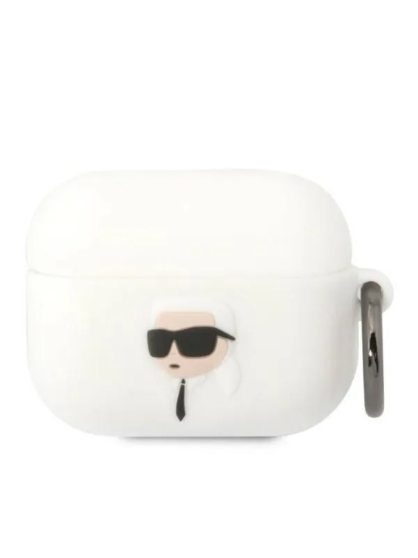 Karl Lagerfeld KLAPRUNIKH AirPods Pro cover white/white Silicone Karl Head 3D