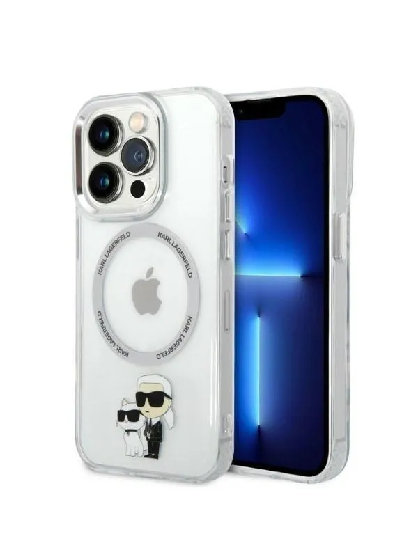 Karl Lagerfeld Iconic Karl&Choupette MagSafe case for iPhone 14 Pro - transparent