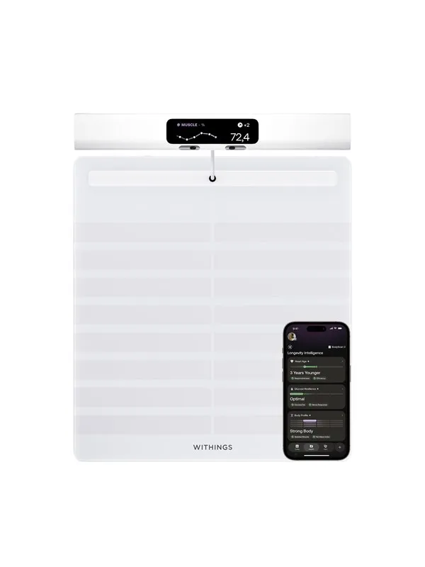 Withings Analysevekt BodyScan 2 - White Hvit