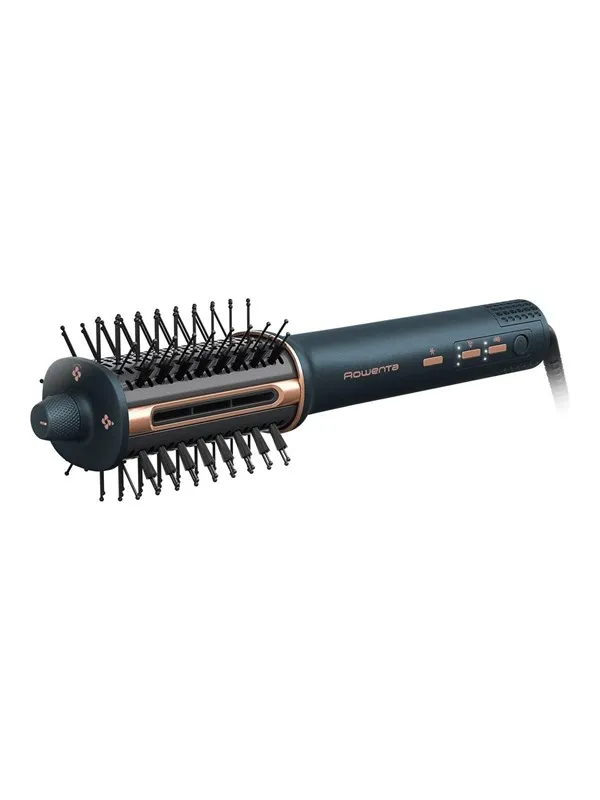 Rowenta Hårføner Air Brush 3D UB9720E0 - hair straightening brush/hair dryer - dark blue/copper - 1100 W