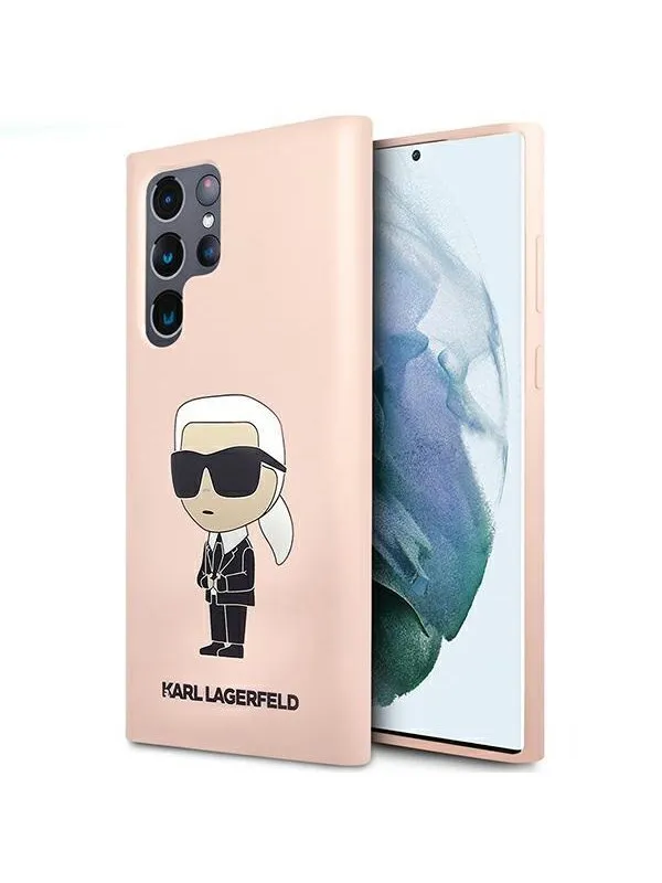 Karl Lagerfeld KLHCS23LSNIKBCP Sam S23 S918 Ultra hardcase pink/pink Silicone Ikonik