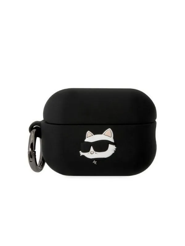 Karl Lagerfeld KLAP2RUNCHK AirPods Pro 2 cover black/black Silicone Choupette Head 3D