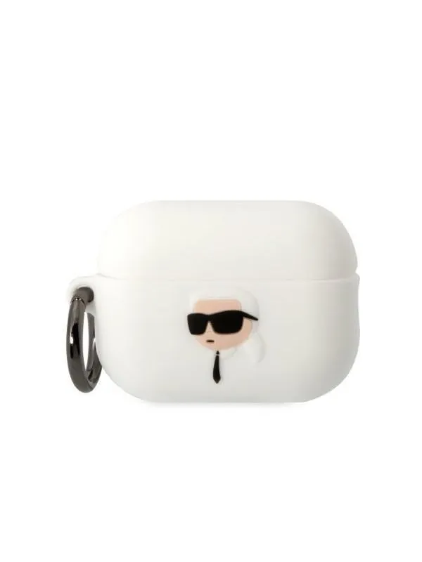 Karl Lagerfeld KLAP2RUNIKH AirPods Pro 2 cover white/white Silicone Karl Head 3D