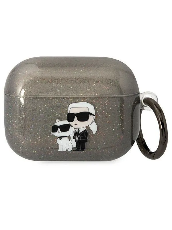 Karl Lagerfeld KLAPHNKCTGK Airpods Pro cover black/black Gliter Karl&Choupette