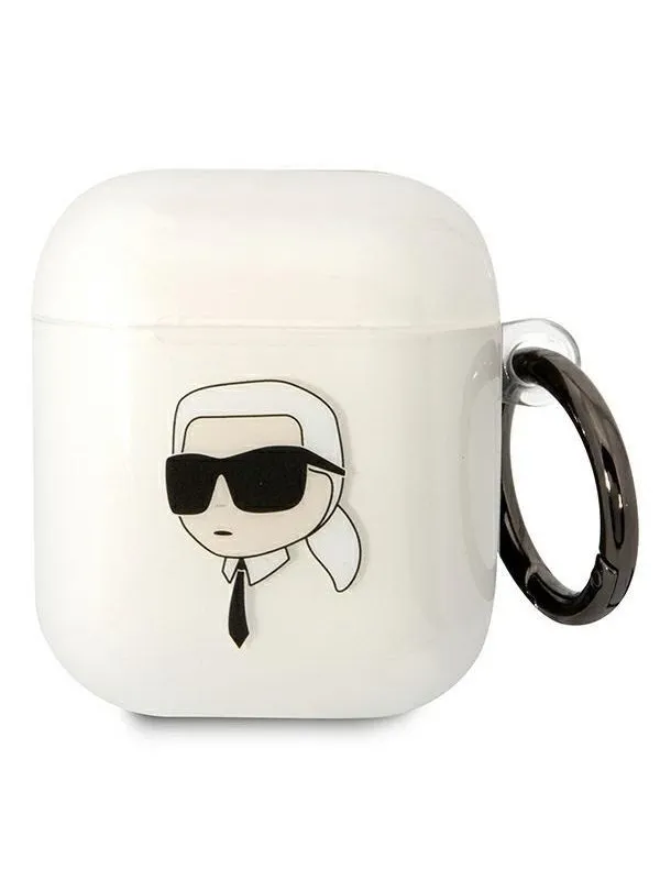 Karl Lagerfeld KLA2HNIKTCT AirPods 1/2 cover transparent Karl`s Head