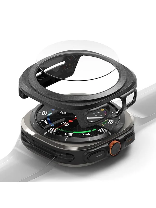Ringke Slim & Tempered Glass Case+Glass Set for Samsung Galaxy Watch Ultra 47mm - Black