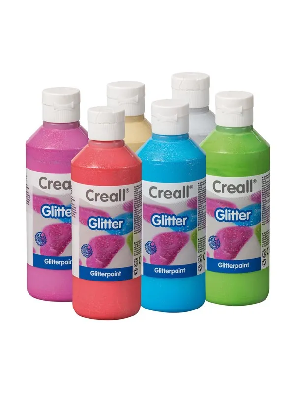 Creall Glitter paint 6x250ml