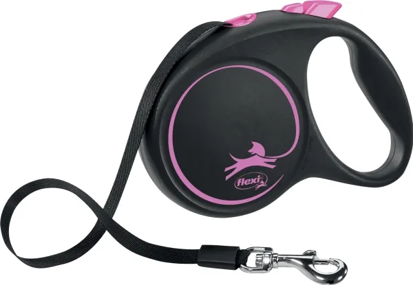 Flexi Black Design M leash 5 m 25 kg pink