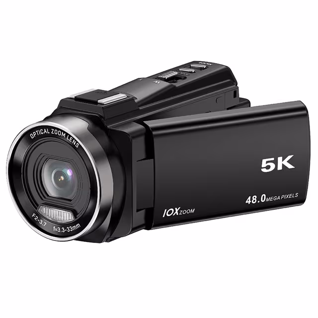 Digitalkamera 5K 3X optisk zoom 6-akset stabilisering DV-videokamera + 32 GB kort