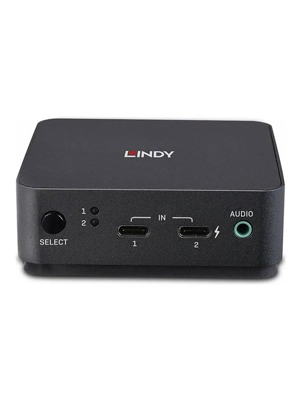 Lindy - KVM / audio switch - Type C DisplayPort 1.2 - 2 ports