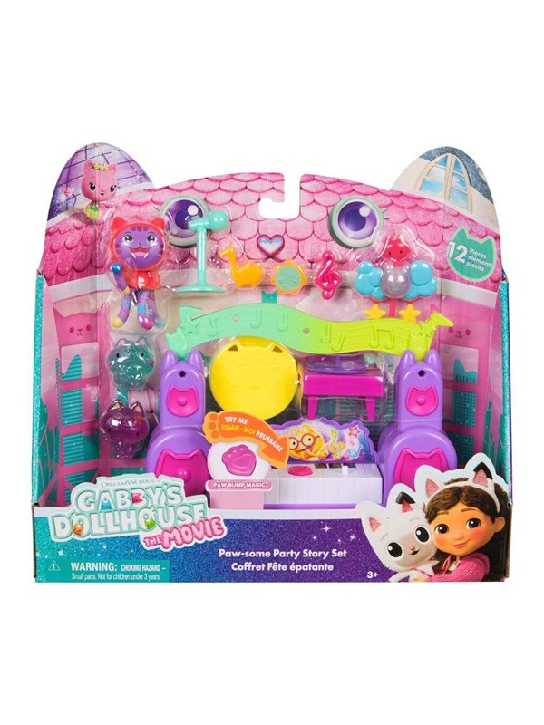Gabby's Dollhouse Gabby's Movie Pawsome Party Room lekesett