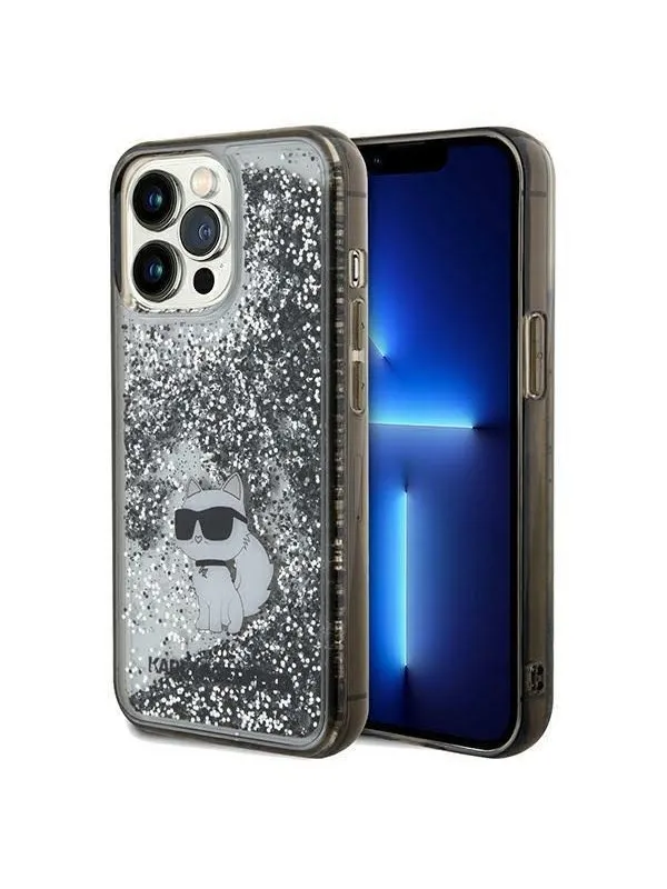 Karl Lagerfeld Liquid Glitter Choupette case for iPhone 13 Pro / 13 - transparent