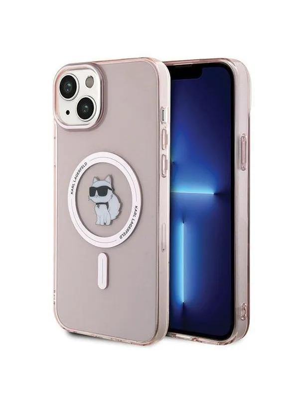 Karl Lagerfeld IML Choupette MagSafe case for iPhone 15 Plus - pink