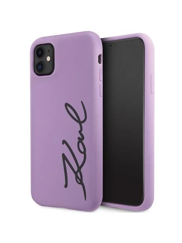 Karl Lagerfeld KLHCN61SKSVGU iPhone 11 / Xr 6.1" purple/purple hardcase Silicone Signature