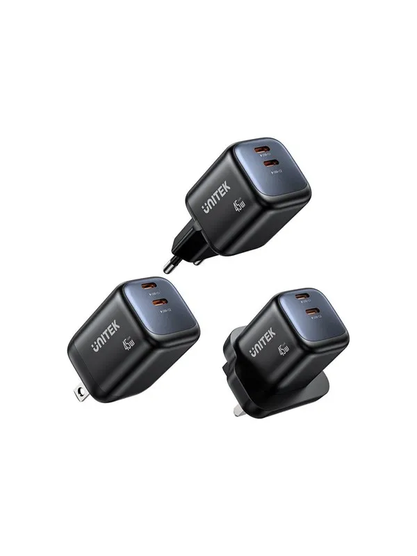 Unitek Zeno power adapter - 2 x USB-C - 45 watt