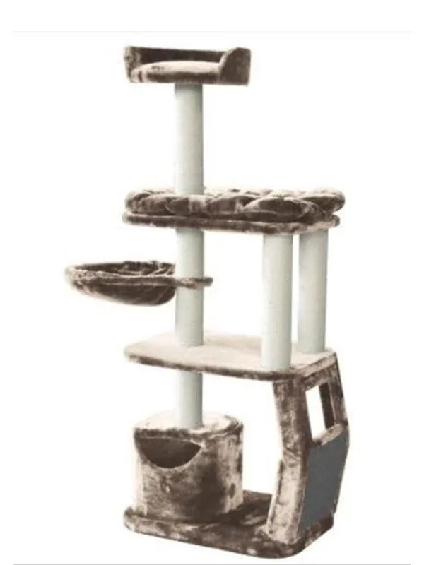 NAYECO Cat Scratcher BOENY CAPPUCCINO 60 x 40 x 147 cm