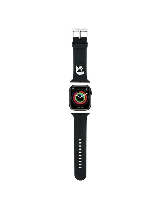 Karl Lagerfeld 3D Rubber Karl Head strap for Apple Watch 42/44/45/49mm - black