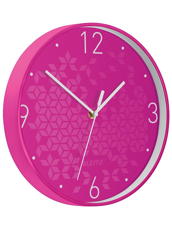 Leitz Veggklokke  WOW Rosa