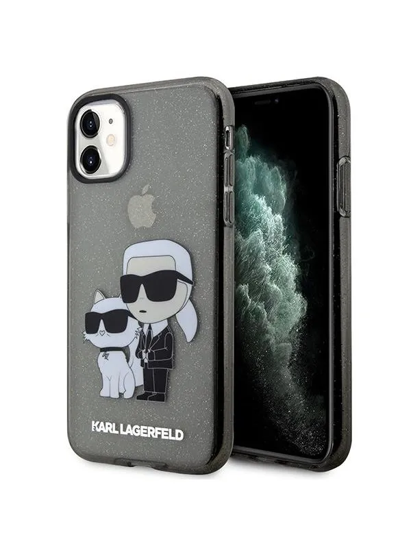 Karl Lagerfeld KLHCN61HNKCTGK iPhone 11 / Xr 6.1" black/black hardcase Gliter Karl&Choupette