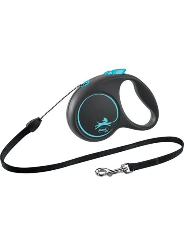 Flexi Black Design S leash 5 m 12 kg blue
