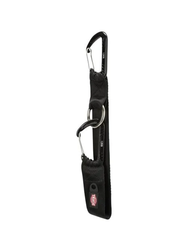 Trixie Universal belt strap mounteneer carabiner 30 cm/38 mm black