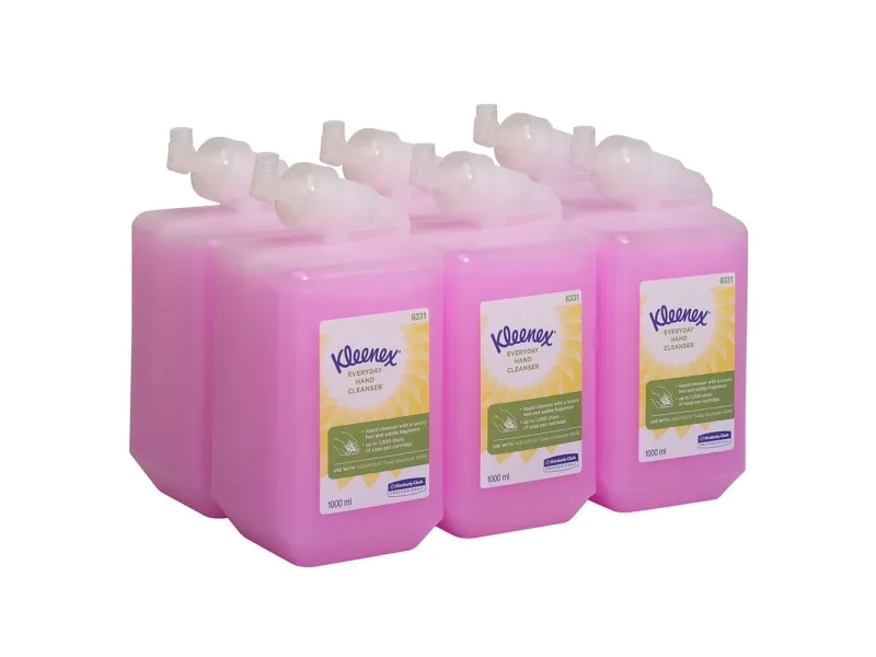 Kleenex 6331, Hender, Flytende såpe, Rosa, Rektangulær, Spania, 1000 ml