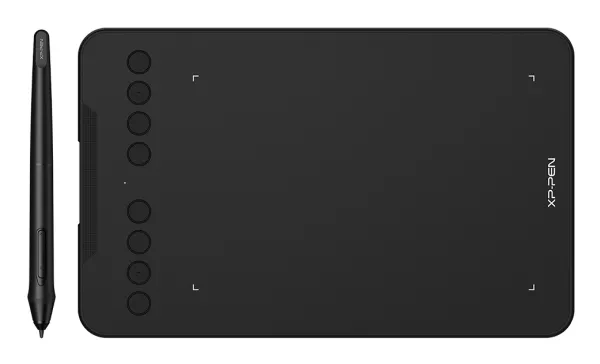 XPPen Deco mini7 V2 Drawing Pad, Koblet med ledninger (ikke trådløs), 5080 Ipi, 177,8 x 111,1 mm, USB, 1 cm, Sort