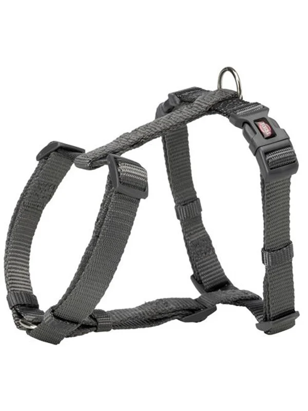 Trixie Premium H-harness XS-S: 30-44 cm/10 mm graphite