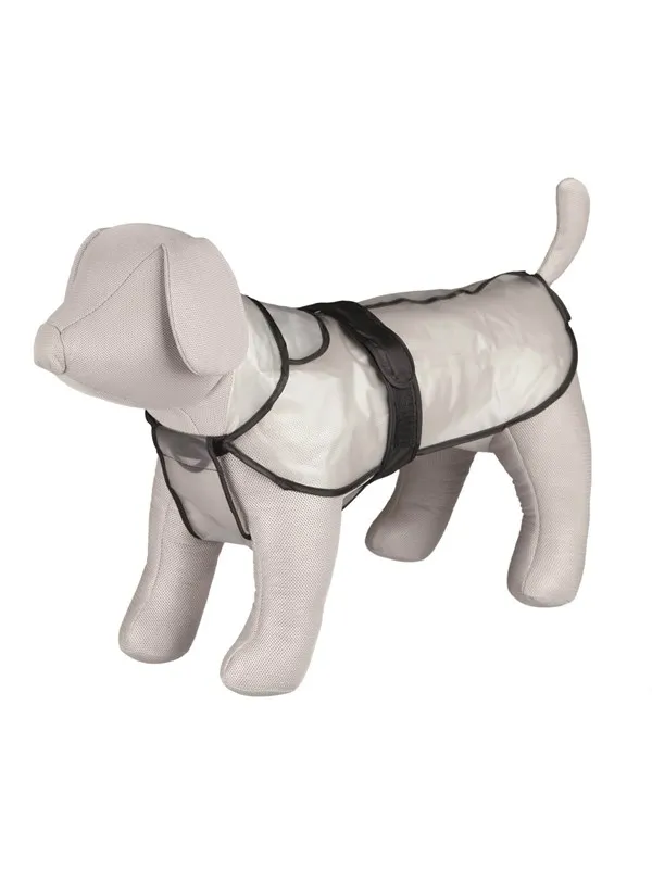 Trixie Tarbes raincoat S: 34 cm transparent/black piping