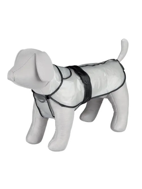 Trixie Tarbes raincoat L: 60 cm transparent/black piping