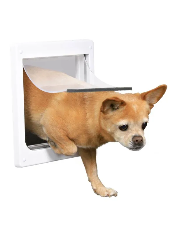 Trixie 2-Way dog flap with tunnel XS-S: 25 × 29 cm white