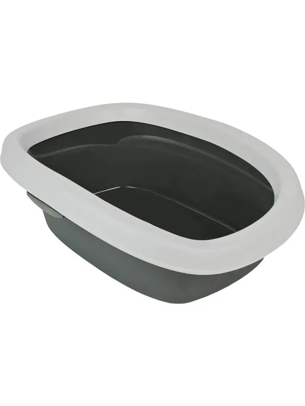 Trixie Carlo cat litter tray with rim 2: 38 × 17 × 58 cm dark grey/light grey